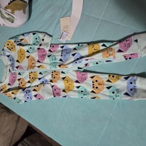 Tea Collection Colorful Cat Print Kids One Piece 3-6m